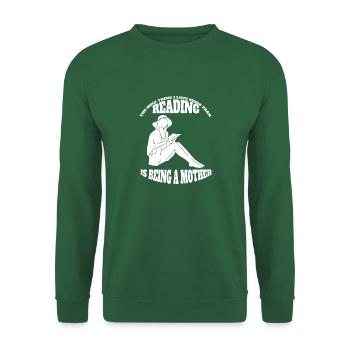 Lesen Bücher Mutter Buch Leser Mama Buchliebhaber - Unisex Pullover - Grün - Vorne