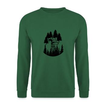 Chainsaw Axe Forester Lumberjack Saw Chain - Unisex Sweatshirt - green - Front