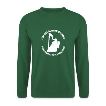 Harp Player Music Harp Teacher Harp Instrument - Unisex Sweatshirt - green - Front