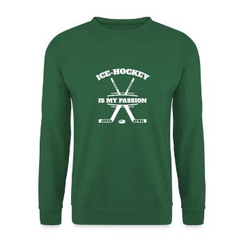 Eishockey Wintersport Geschenk Eishockeyteam - Unisex Pullover - Grün - Vorne