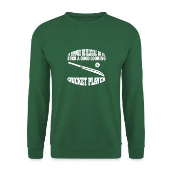 Cricket Slogan Cadeau Cricket Fan Team Cricket - Sweat-shirt Unisexe - vert foncé - Devant