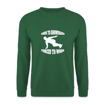 Snowboard Sports d’hiver Snowboarder Dicton - Sweat-shirt Unisexe - vert foncé - Devant