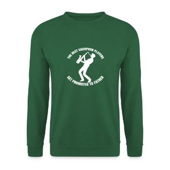 Saxophon Vater Saxofon Dad Saxophonist Musik Papa - Unisex Pullover - Grün - Vorne