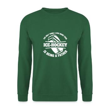 Wintersport Papa Eishockey Vater Dad Eishockeyteam - Unisex Pullover - Grün - Vorne