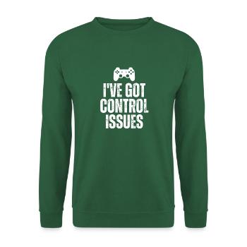J’ai des problèmes de contrôle Citation de joueur de jeu drôle - Sweat-shirt Unisexe - vert foncé - Devant