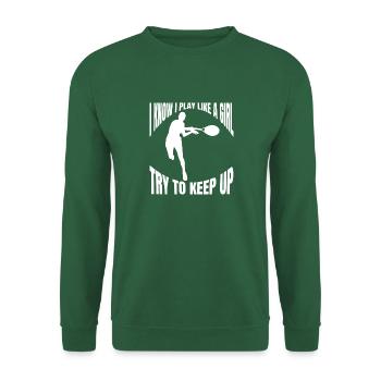 Tennis Tennis Club Femmes Joueuses de tennis Filles - Sweat-shirt Unisexe - vert foncé - Devant