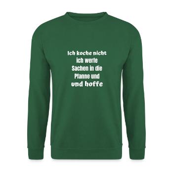 Kochen mit Hoffnung - Unisex Pullover - Grün - Vorne