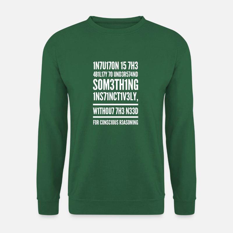 Intuition L337 Leetspeak Saying - Unisex Sweatshirt - green