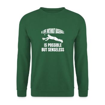 Baseball Baseballteam Baseballer Baseballspieler - Unisex Pullover - Grün - Vorne