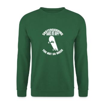 Skateboard Skaten Skateboarding Skater Skate-Fan - Unisex Pullover - Grün - Vorne