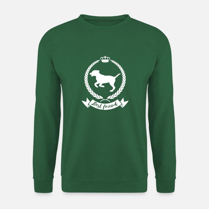 Best friend - dog - Unisex Pullover - Grün