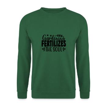 Gardening fertilizes my soul working in the garden - Unisex Sweatshirt - green - Front