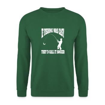 Angeln Fischen Angelhaken Angler Angelsport - Unisex Pullover - Grün - Vorne