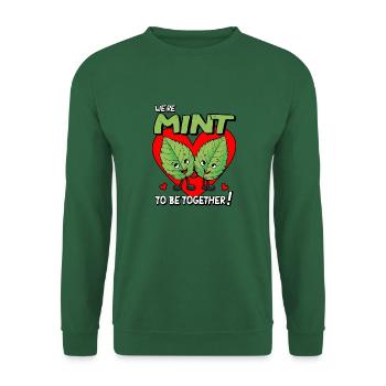 Funny Kawaii Food We're Mint to be Together Love - Unisex Sweatshirt - green - Front