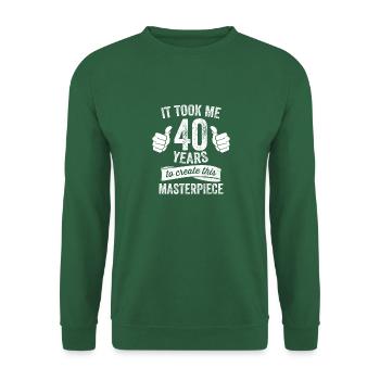 Drôle 40 ans blague 40e anniversaire gag jeu de mots cool - Sweat-shirt Unisexe - vert foncé - Devant