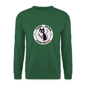 t-shirt :I Choose Violence Against Mice 🐱 - Unisex Sweatshirt - green - Front