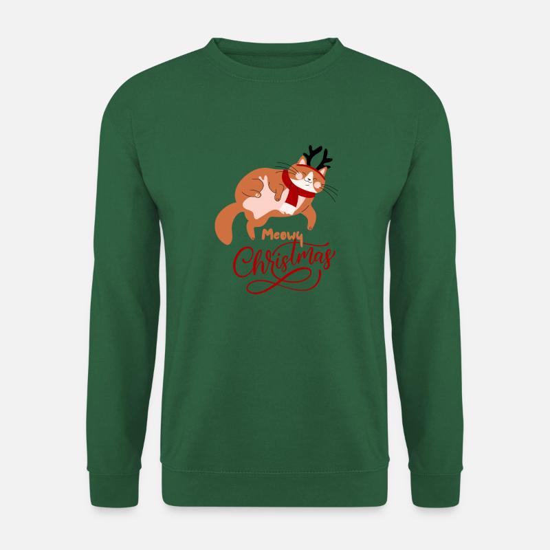 Meowy Christmas - Unisex Pullover - Grün