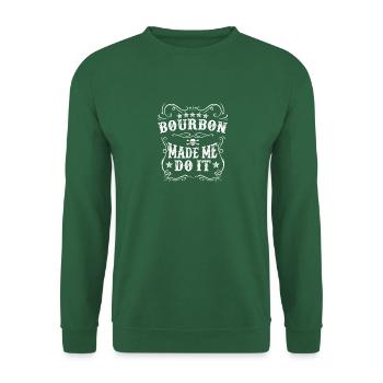 Le bourbon m’a fait le faire drôle de boisson alcoolisée au whisky - Sweat-shirt Unisexe - vert foncé - Devant