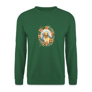 Golden retriever - Sweat-shirt Unisexe - vert foncé - Devant