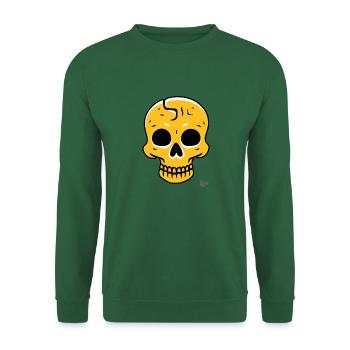 cool yellow skull - Unisex Sweatshirt - green - Front