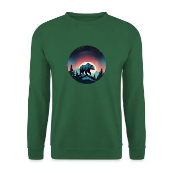 Grizzly Bear Kodiak Bear Silhouette d’ours brun - Sweat-shirt Unisexe - vert foncé - Devant