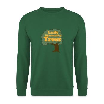 Easily Distracted by Trees - Unisex Sweatshirt - green - Front