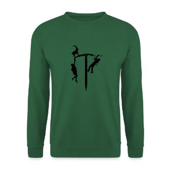 climbing, bouldering, rock climbing, mountains, mountaineering - Unisex Sweatshirt - green - Front