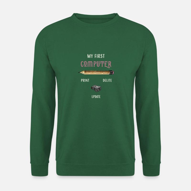 my first computer old school - Unisex Sweatshirt - green