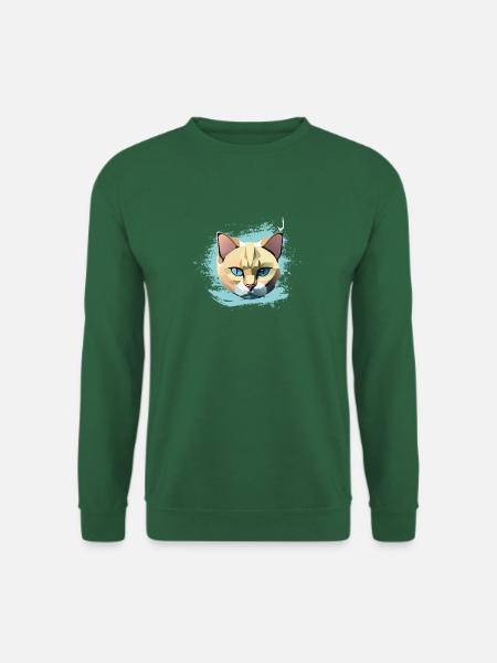 Chat - Sweat-shirt Unisexe - vert foncé