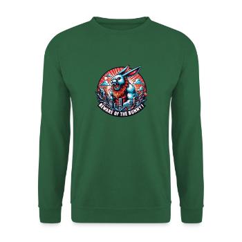 Beware of the Bunny Hasendesaster Desaster - Unisex Pullover - Grün - Vorne