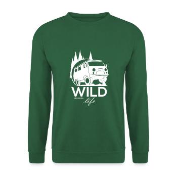 WILD life Buachanka (weiss) - Unisex Pullover - Grün - Vorne