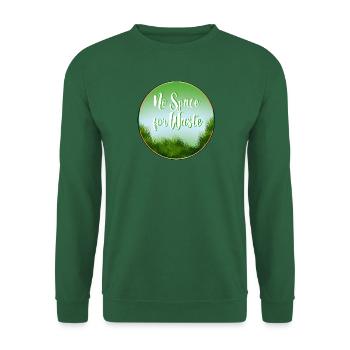 No Space for Waste - Unisex Pullover - Grün - Vorne