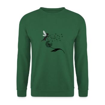 Papillons design puste fleurs prairie coeurs fées - Sweat-shirt Unisexe - vert foncé - Devant