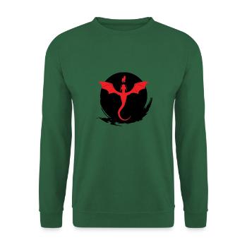 Japan Asien Bambus Sonne Kanji Natur Drachen Kreis - Unisex Pullover - Grün - Vorne
