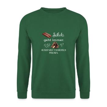 Schoki Pralinen ws - Unisex Pullover - Grün - Vorne