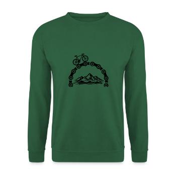 Radsport Bike Fahrrad Sport Radeln Biker Cycling - Unisex Pullover - Grün - Vorne