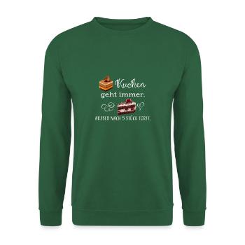Kuchen Torte ws - Unisex Pullover - Grün - Vorne