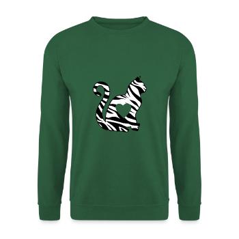 Tiger Print La vie sans chat est inutile chats - Sweat-shirt Unisexe - vert foncé - Devant