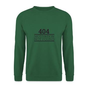 "404 Motivation not found" | Programmierer - Unisex Pullover - Grün - Vorne