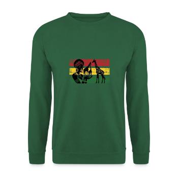 Afrique Safari Animaux Afrique Éléphant Vacances Nature - Sweat-shirt Unisexe - vert foncé - Devant