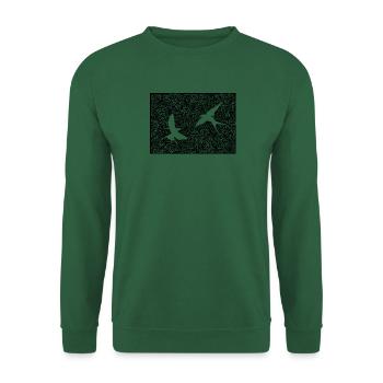Hirondelles / Sternes en vol - Sweat-shirt Unisexe - vert foncé - Devant