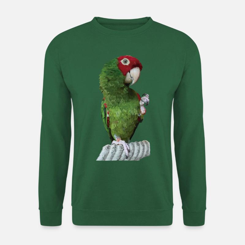 Rothaariger Papagei - Unisex Pullover - Grün
