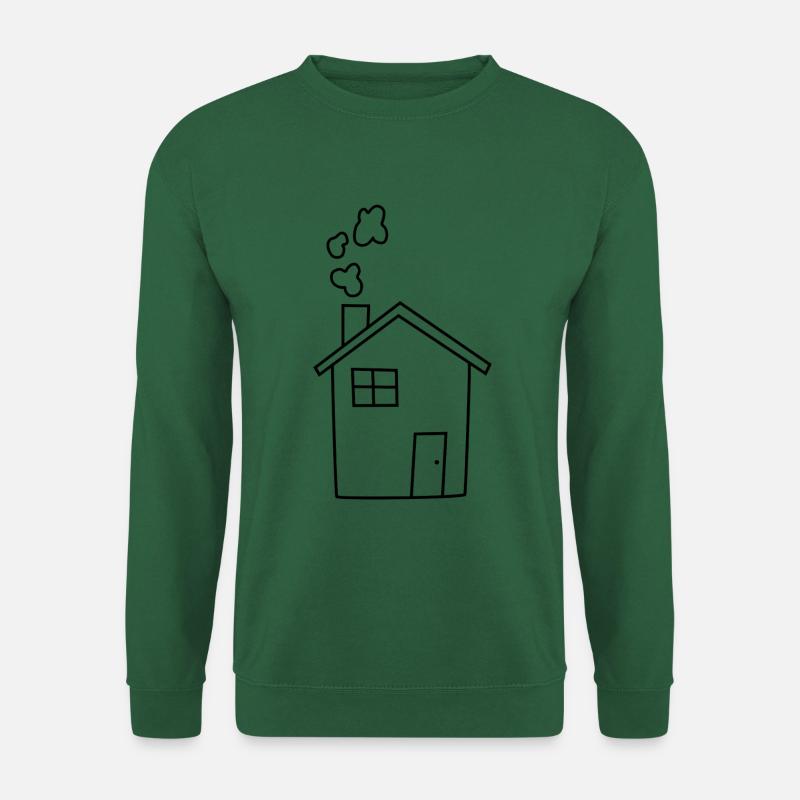 Haus Zuhause Gemütlich - Unisex Pullover - Grün