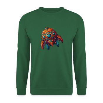 Colorful imaginative whimsical spaceship - Unisex Sweatshirt - green - Front