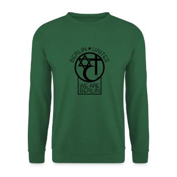 Berlin Unites - Berlin Connects! Berlin loves! - Unisex Sweatshirt - green - Front