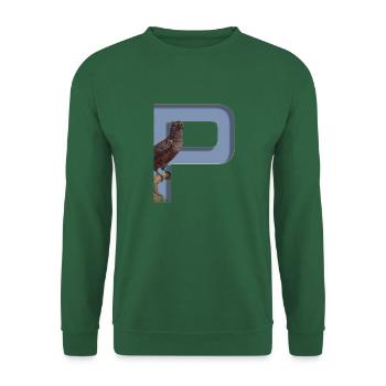 Alphabet, letter P with Parrot - Unisex Sweatshirt - green - Front