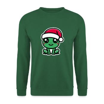 Weihnachten Frosch - Unisex Pullover - Grün - Vorne