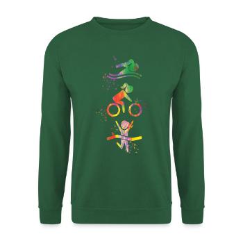 Watercolor Women's Triathlon - Unisex Sweatshirt - green - Front