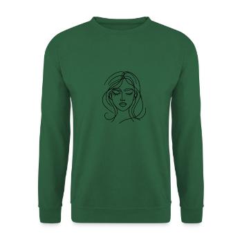 Visage Tête Miss Femme Beauté Visage - Sweat-shirt Unisexe - vert foncé - Devant
