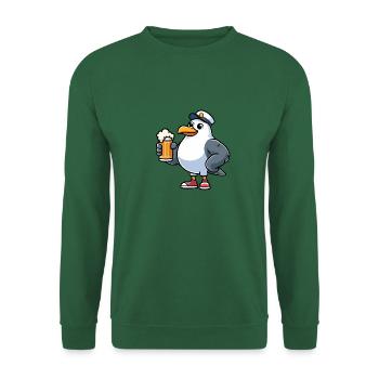 Strong Captain North Sea Seagull Beer Celebration Birthday - Unisex Sweatshirt - green - Front